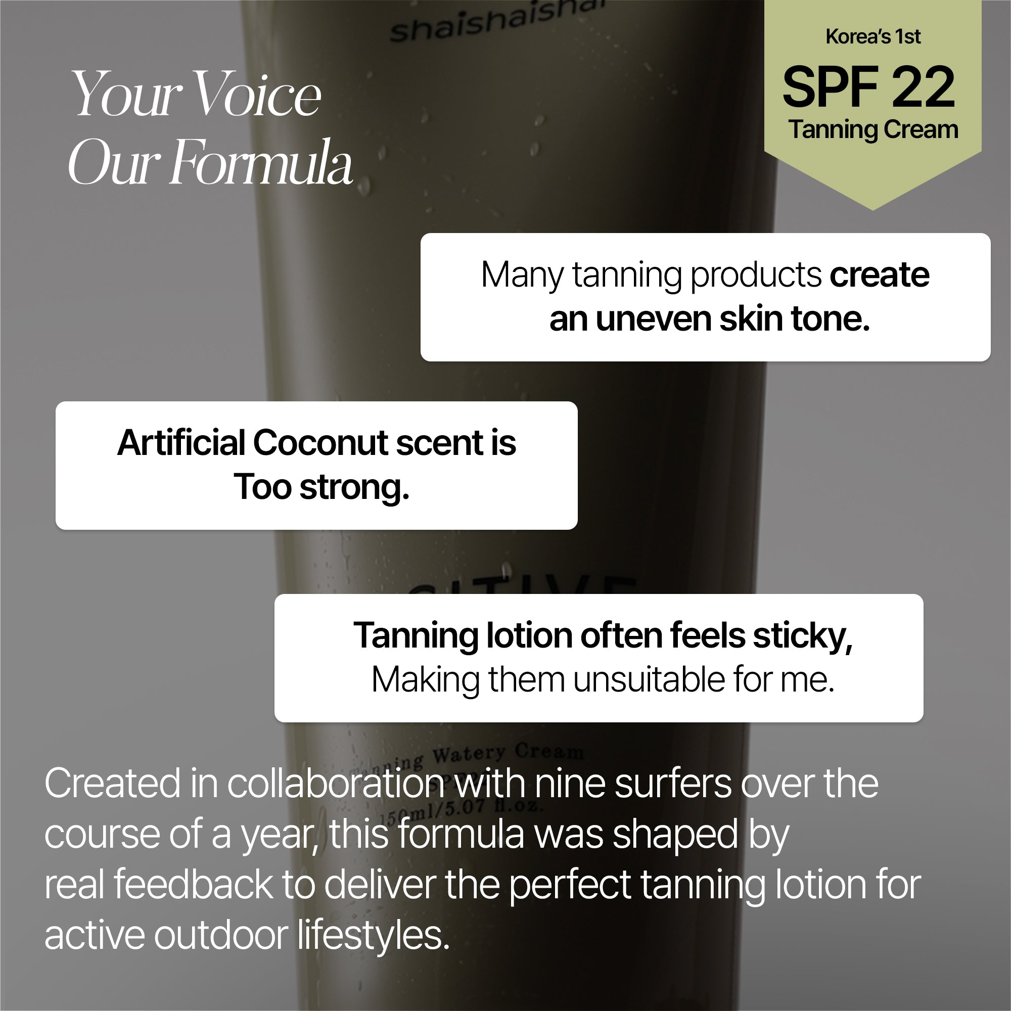 POSITIVE SUN Tanning Watery Cream SPF22